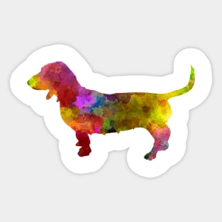 Artesian Norman Basset in watercolor Sticker